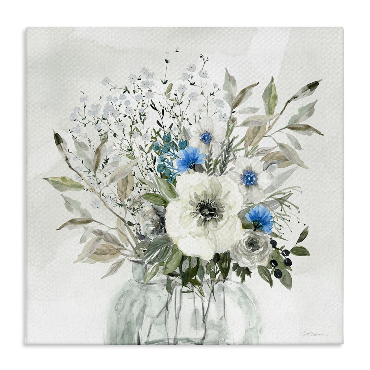 Stupell Industries Bouquet of Country Florals Canvas Wall Art Design by Carol Robinson